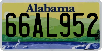 AL license plate 66AL952
