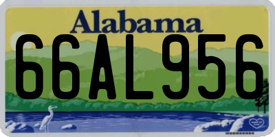 AL license plate 66AL956