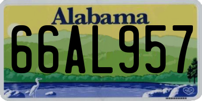 AL license plate 66AL957