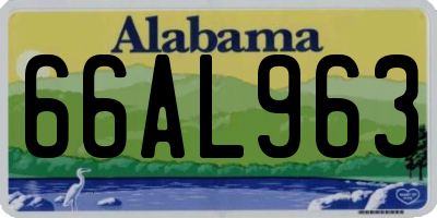 AL license plate 66AL963