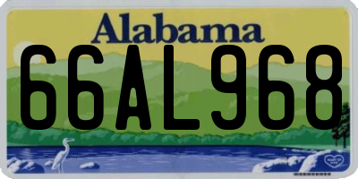 AL license plate 66AL968