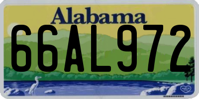 AL license plate 66AL972