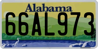 AL license plate 66AL973