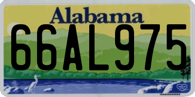AL license plate 66AL975