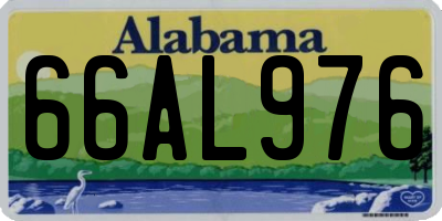 AL license plate 66AL976
