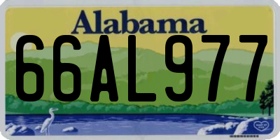 AL license plate 66AL977