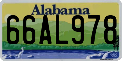 AL license plate 66AL978