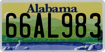 AL license plate 66AL983