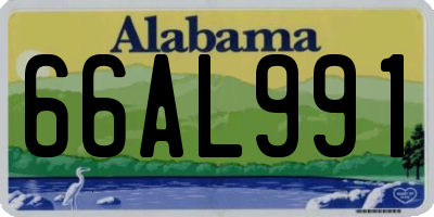 AL license plate 66AL991
