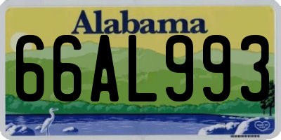 AL license plate 66AL993