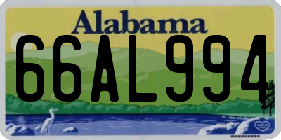 AL license plate 66AL994