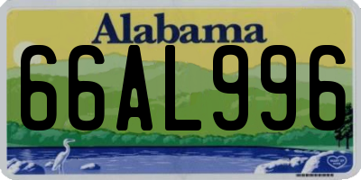 AL license plate 66AL996