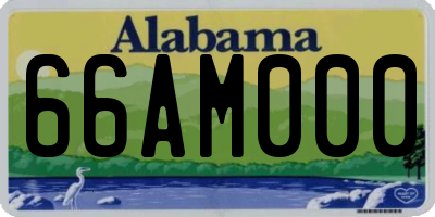 AL license plate 66AM000