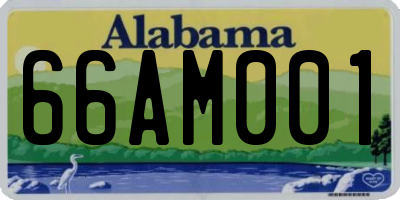 AL license plate 66AM001