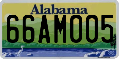 AL license plate 66AM005