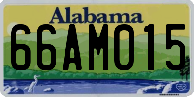 AL license plate 66AM015