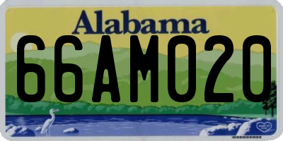 AL license plate 66AM020