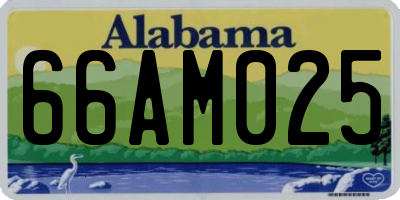 AL license plate 66AM025