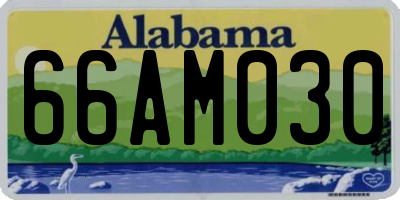 AL license plate 66AM030