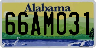AL license plate 66AM031