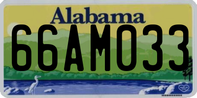 AL license plate 66AM033