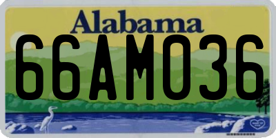 AL license plate 66AM036