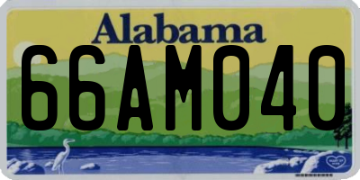 AL license plate 66AM040