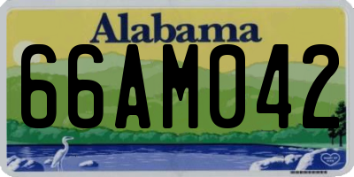 AL license plate 66AM042