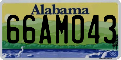 AL license plate 66AM043