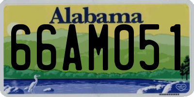 AL license plate 66AM051