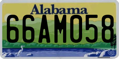 AL license plate 66AM058