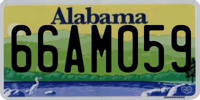 AL license plate 66AM059