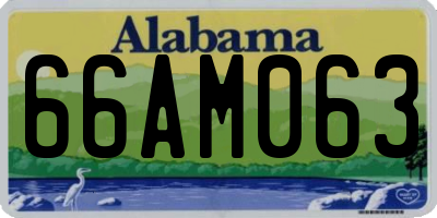 AL license plate 66AM063
