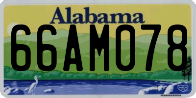 AL license plate 66AM078