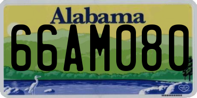 AL license plate 66AM080