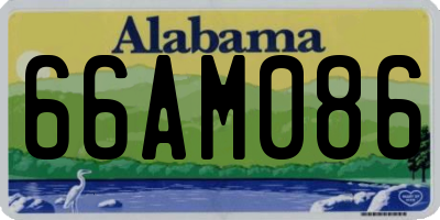 AL license plate 66AM086