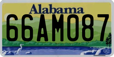 AL license plate 66AM087