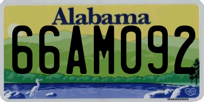 AL license plate 66AM092