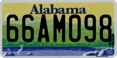 AL license plate 66AM098