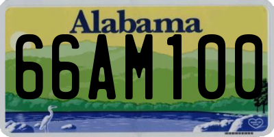 AL license plate 66AM100