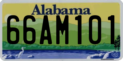 AL license plate 66AM101
