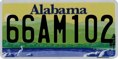 AL license plate 66AM102