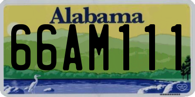 AL license plate 66AM111