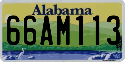 AL license plate 66AM113
