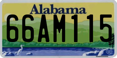 AL license plate 66AM115