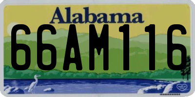 AL license plate 66AM116