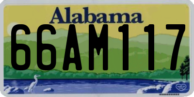 AL license plate 66AM117