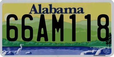 AL license plate 66AM118