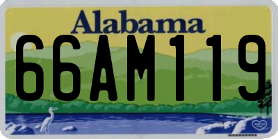 AL license plate 66AM119