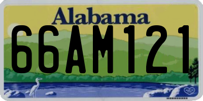 AL license plate 66AM121